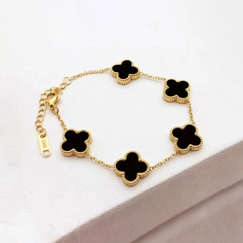 Noir Clover Charm Bracelet