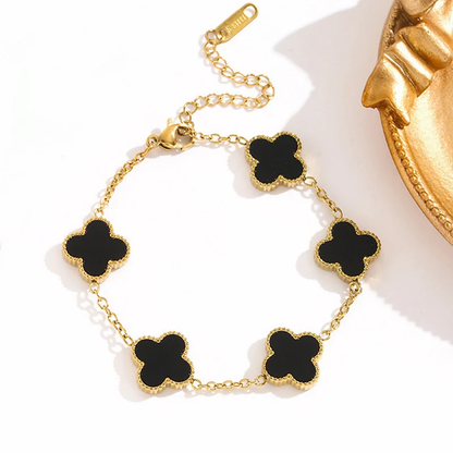 Noir Clover Charm Bracelet