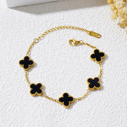 Noir Clover Charm Bracelet