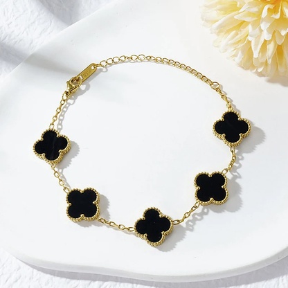 Noir Clover Charm Bracelet
