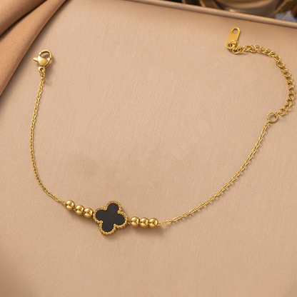 Noir Clover Wrap Bracelet