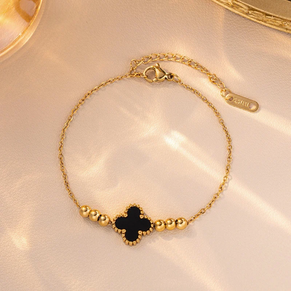 Noir Clover Wrap Bracelet