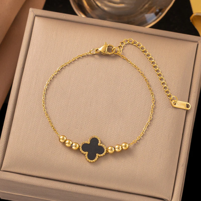 Noir Clover Wrap Bracelet